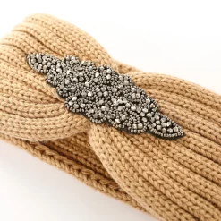 Headband in tricot met juweel