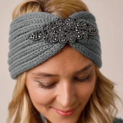Headband in tricot met juweel
