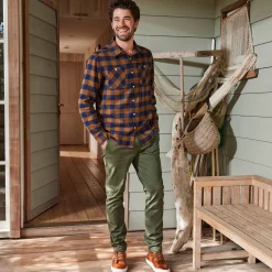 Hemd in flanel met Schotse ruiten
