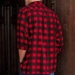 Hemd in flanel met Schotse ruiten