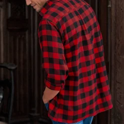 Hemd in flanel met Schotse ruiten