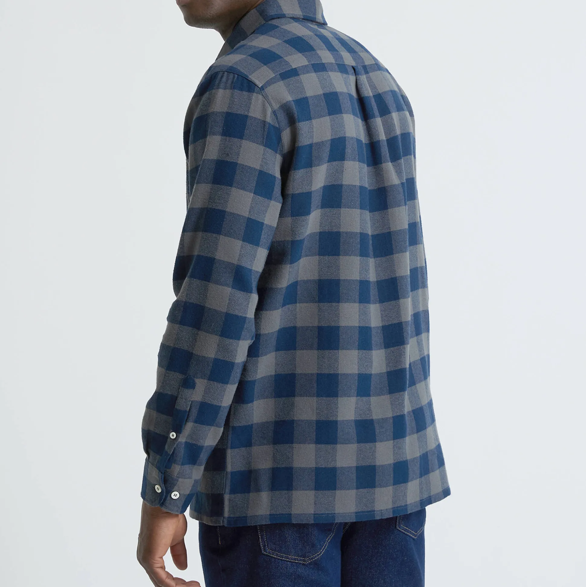 Hemd in flanel met Schotse ruiten
