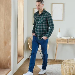 Hemd in flanel met Schotse ruiten