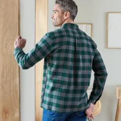 Hemd in flanel met Schotse ruiten