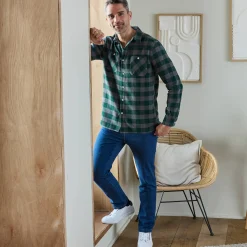 Hemd in flanel met Schotse ruiten