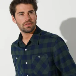 Hemd in flanel met Schotse ruiten