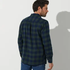 Hemd in flanel met Schotse ruiten