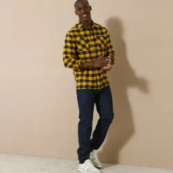 Hemd in flanel met Schotse ruiten