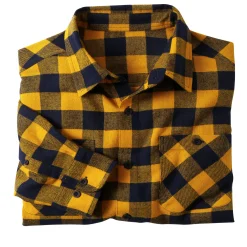 Hemd in flanel met Schotse ruiten