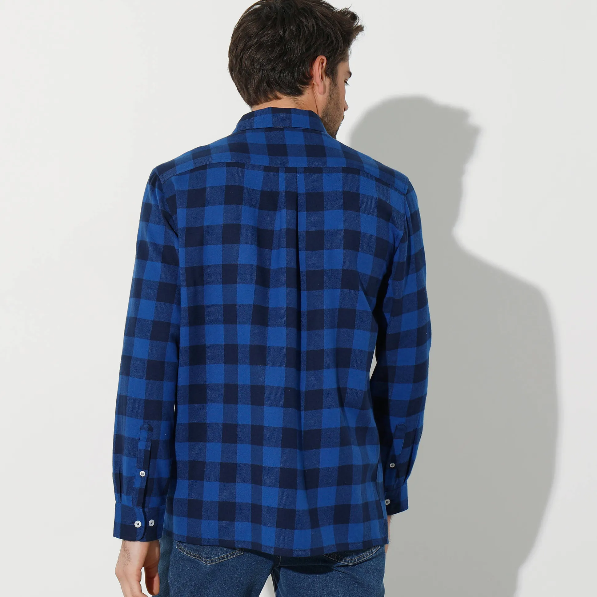 Hemd in flanel met Schotse ruiten