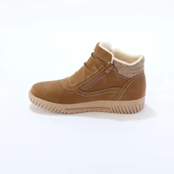 Hoge sneakers met gebreide rand