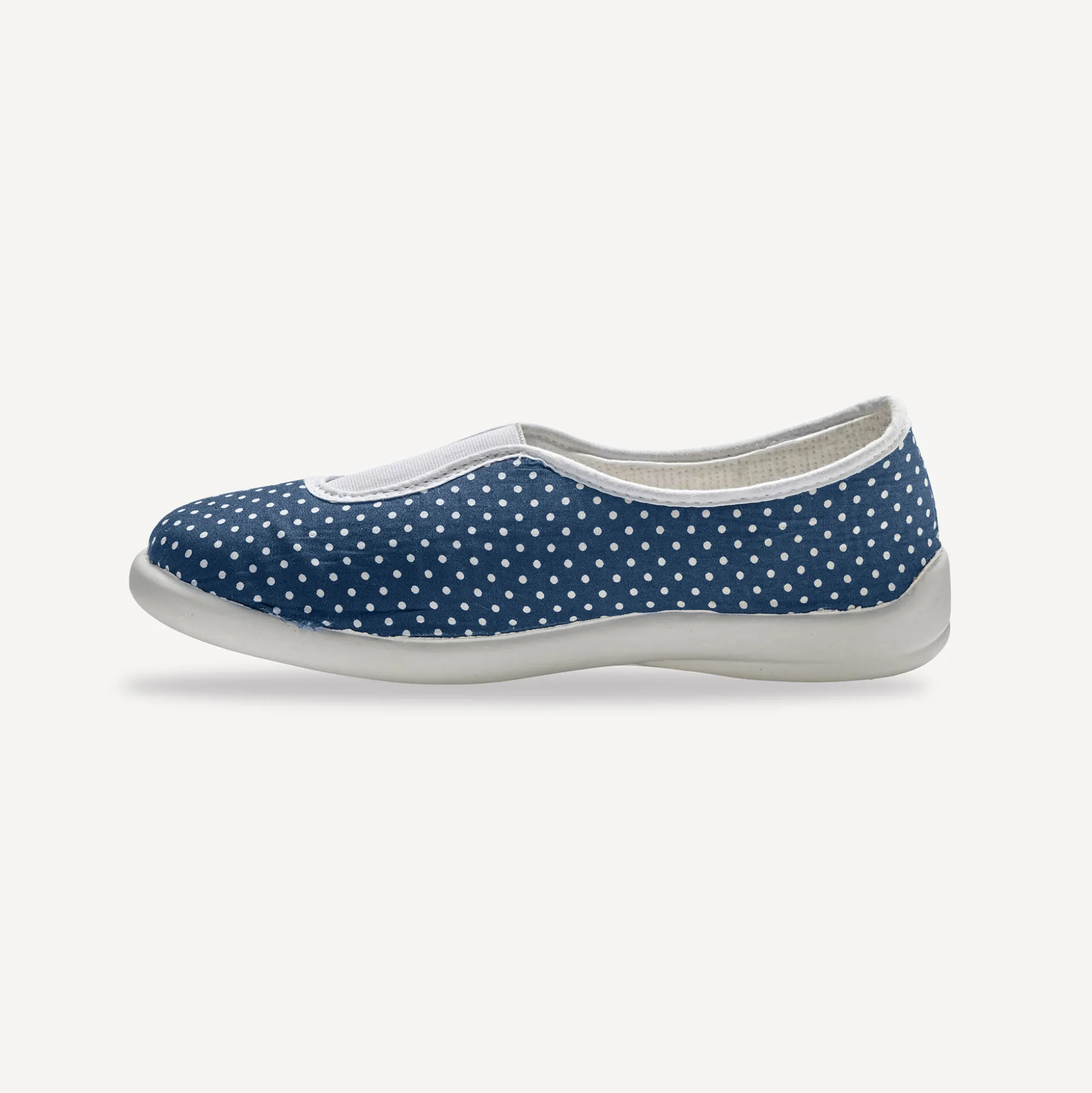 Huisballerina's met elastiek en stippenprint