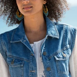 Jasje in jeans, zonder mouwen