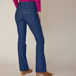 Jeans in bootcutmodel met hoge taille - binnenpijplengte 75 cm