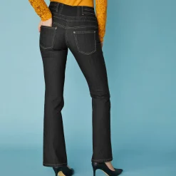 Jeans in bootcutmodel met hoge taille - binnenpijplengte 75 cm