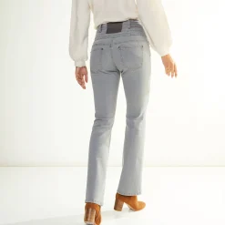 Jeans in bootcutmodel met hoge taille - binnenpijplengte 75 cm