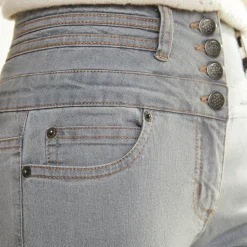 Jeans in bootcutmodel met hoge taille - binnenpijplengte 75 cm