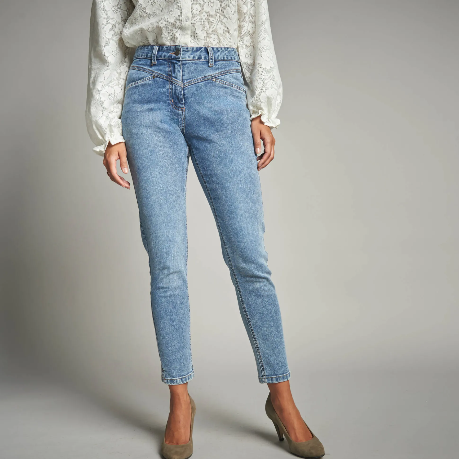 Jeans in nauwsluitend 7/8-model