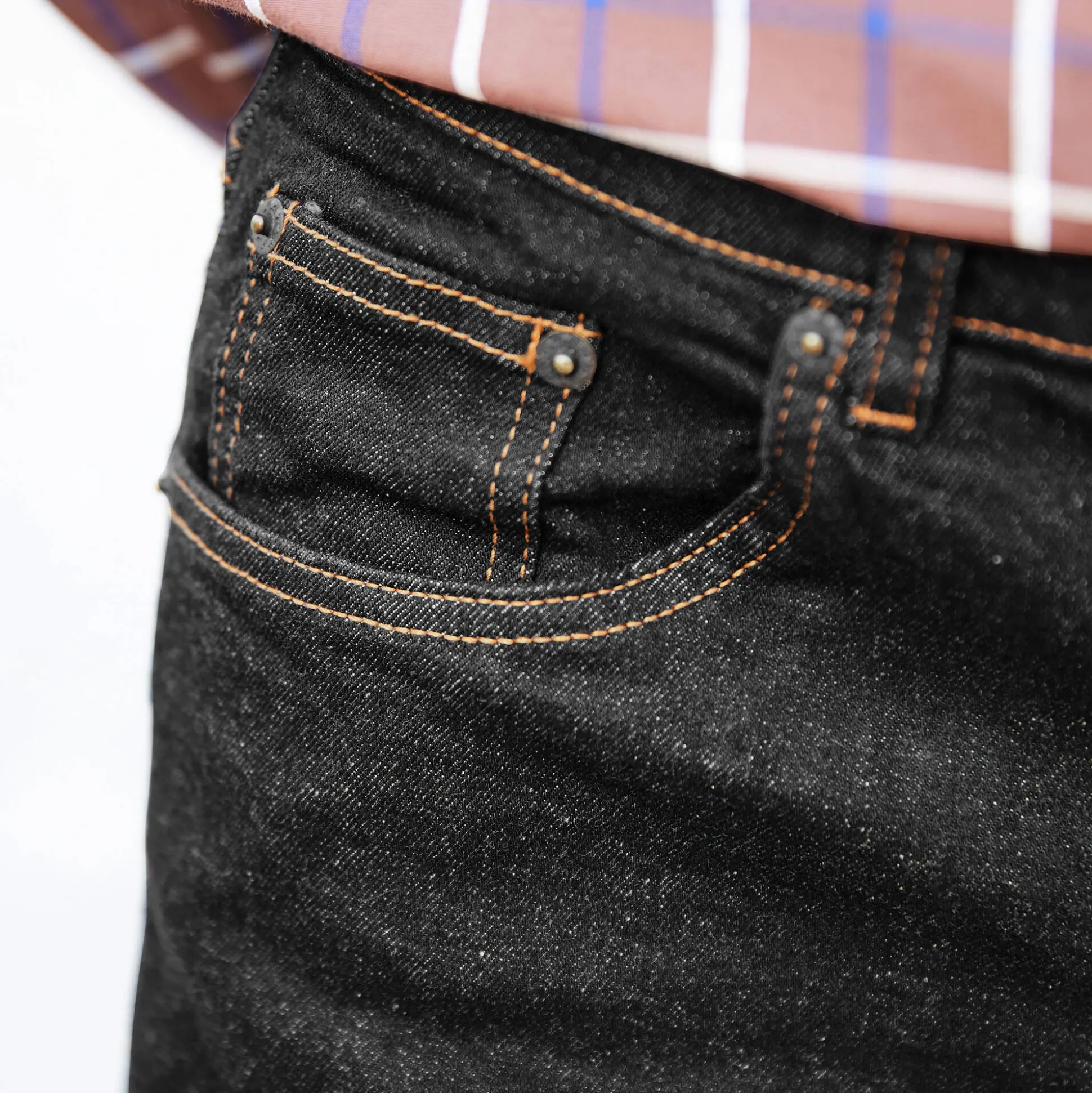 Jeans met 5 zakken in rekbaar katoen - binnenpijplengte 82 cm