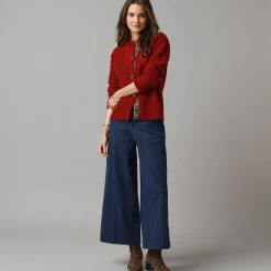 Jeans met broekrok-effect