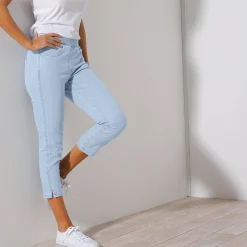 3/4-jeans met elastische taille