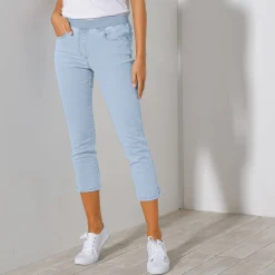 3/4-jeans met elastische taille