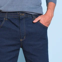Jeans met elastische taille - binnenpijpl. 72 cm