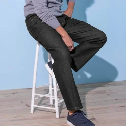 Jeans met elastische taille - binnenpijpl. 72 cm