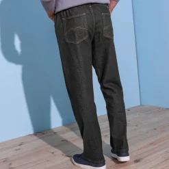 Jeans met elastische taille - binnenpijpl. 72 cm
