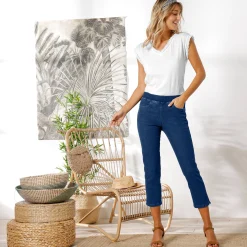 3/4-jeans met elastische taille