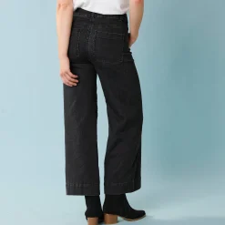 Jeans met hoge taille, voor Kleine Lengtes, binnenpijplengte 65 cm, ruim 7/8-model