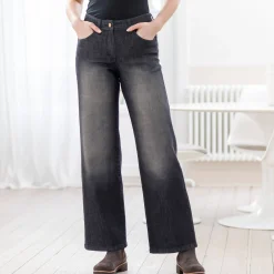 Jeans met ruim model, 5 zakken