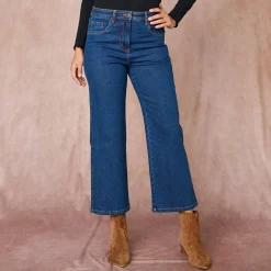Jeans met wijde pijpen, 5 zakken