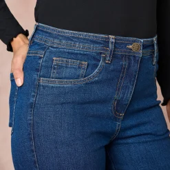 Jeans met wijde pijpen, 5 zakken