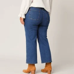Jeans met wijde pijpen, 5 zakken