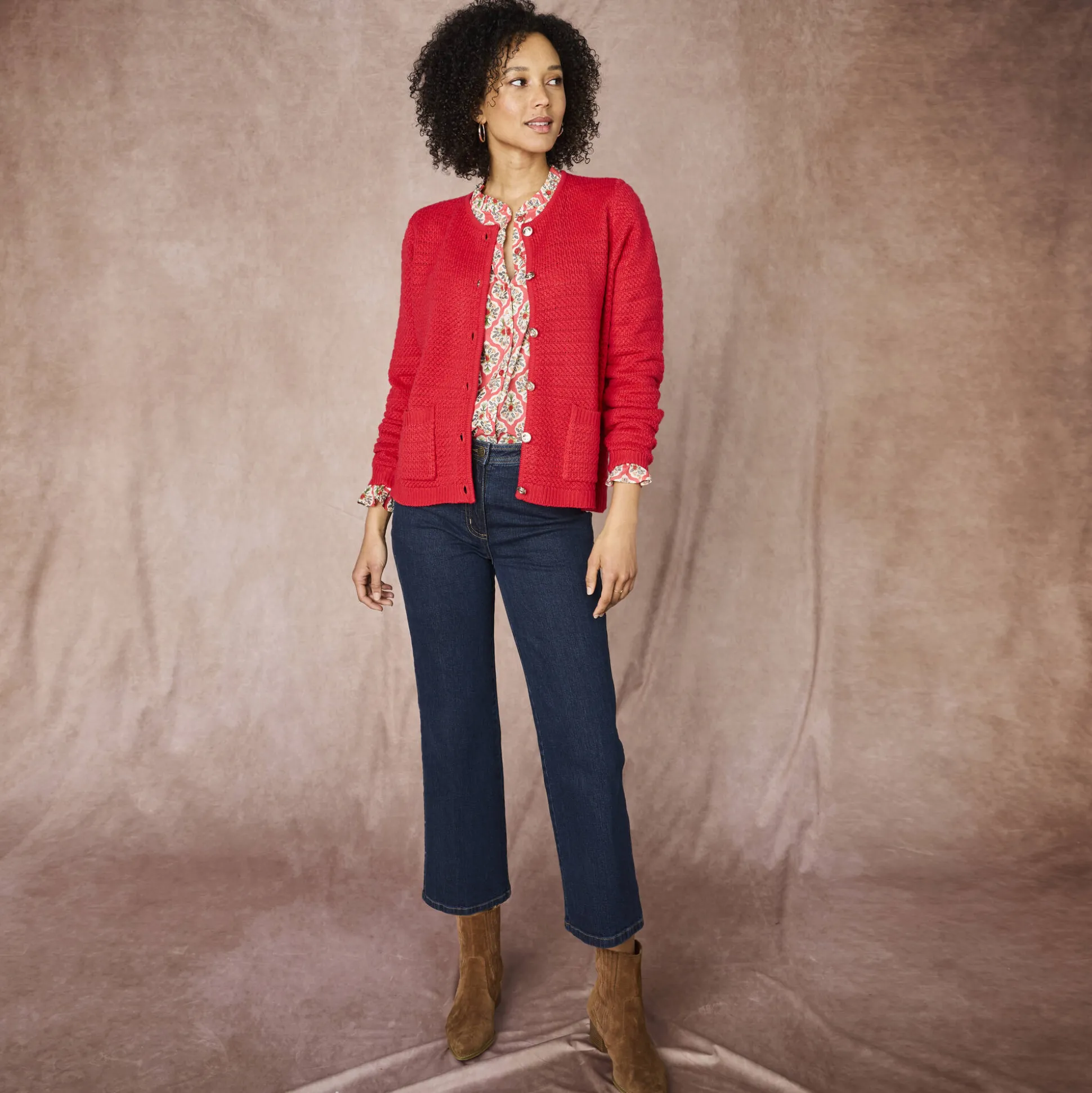 Jeans met wijde pijpen, 5 zakken