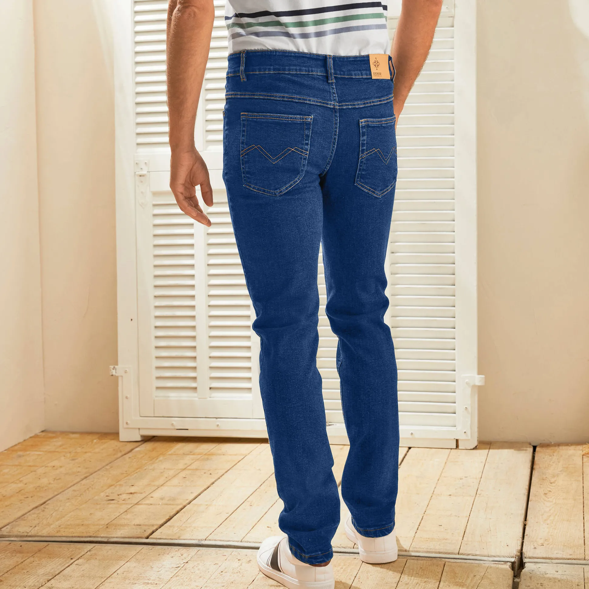 Jeans met 5-zakkenmodel, rekbaar katoen - binnenpijplengte 72 cm