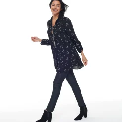 Jegging in denim met elastische taille - kleine lengte