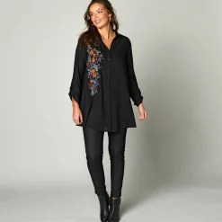 Jegging in denim met elastische taille, grote lengte