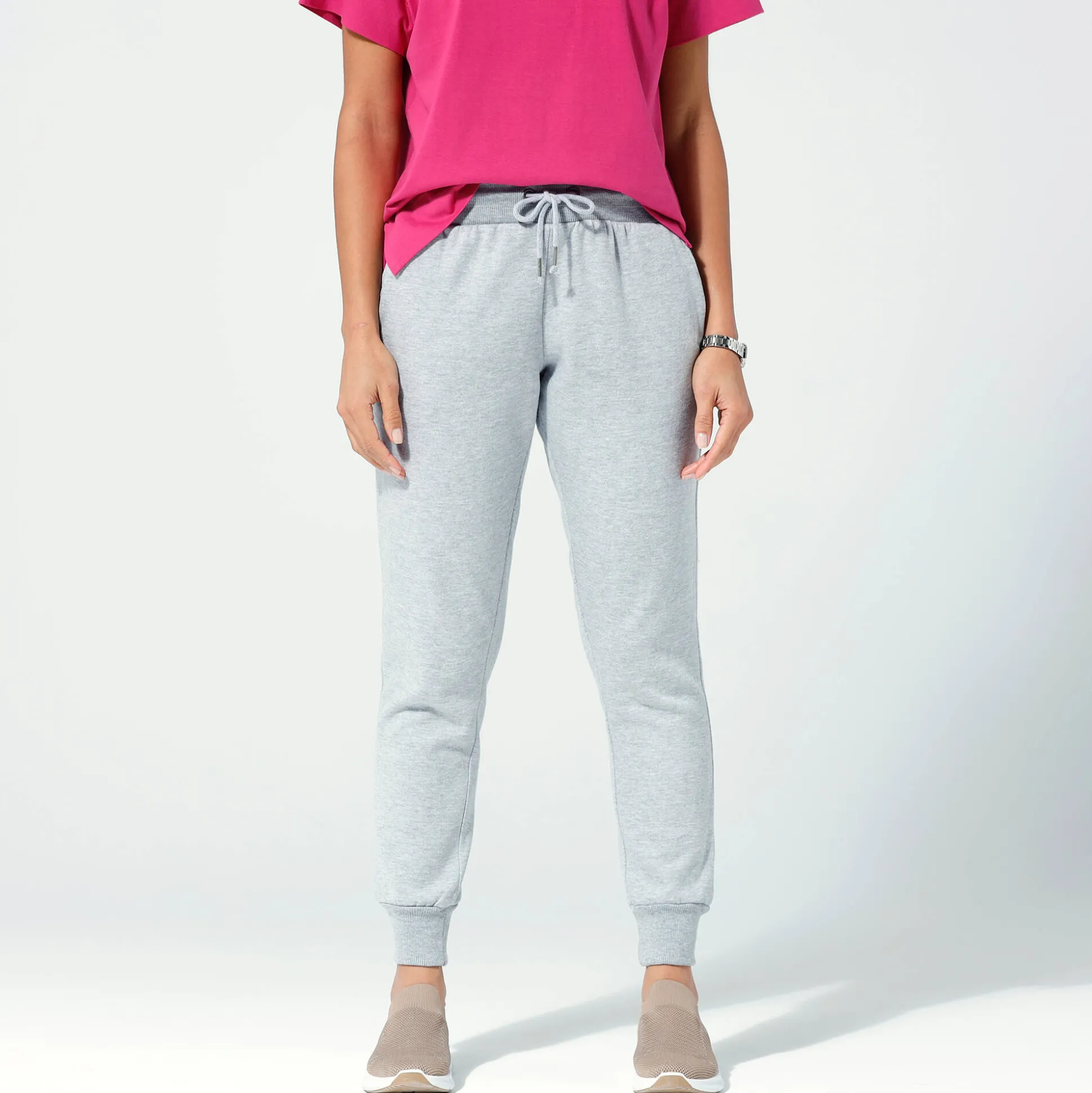 Joggingbroek in geruwd molton