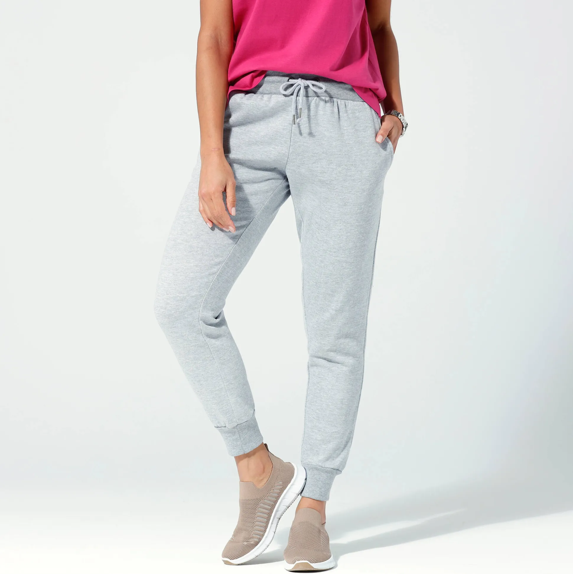 Joggingbroek in geruwd molton