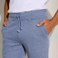 Joggingbroek in molton met rechte pijponderkanten