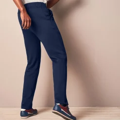 Joggingbroek in molton met rechte pijponderkanten
