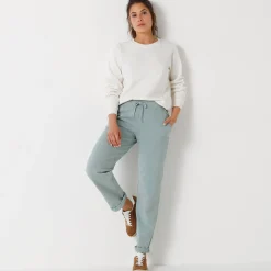Joggpant in molton met elastische taille