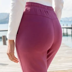 Joggpant in molton met elastische taille