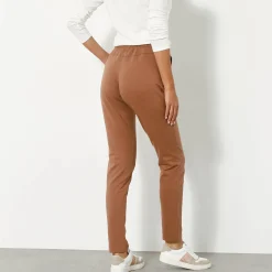 Joggpant in molton met elastische taille