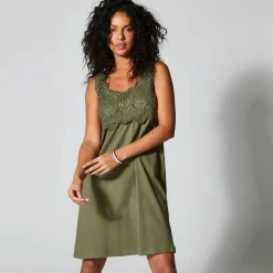 Jurk met macramé frontje