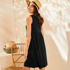 Jurk met macramé frontje