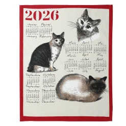 Kalenderdroogdoek : honden, katten, bergdieren - set van 3
