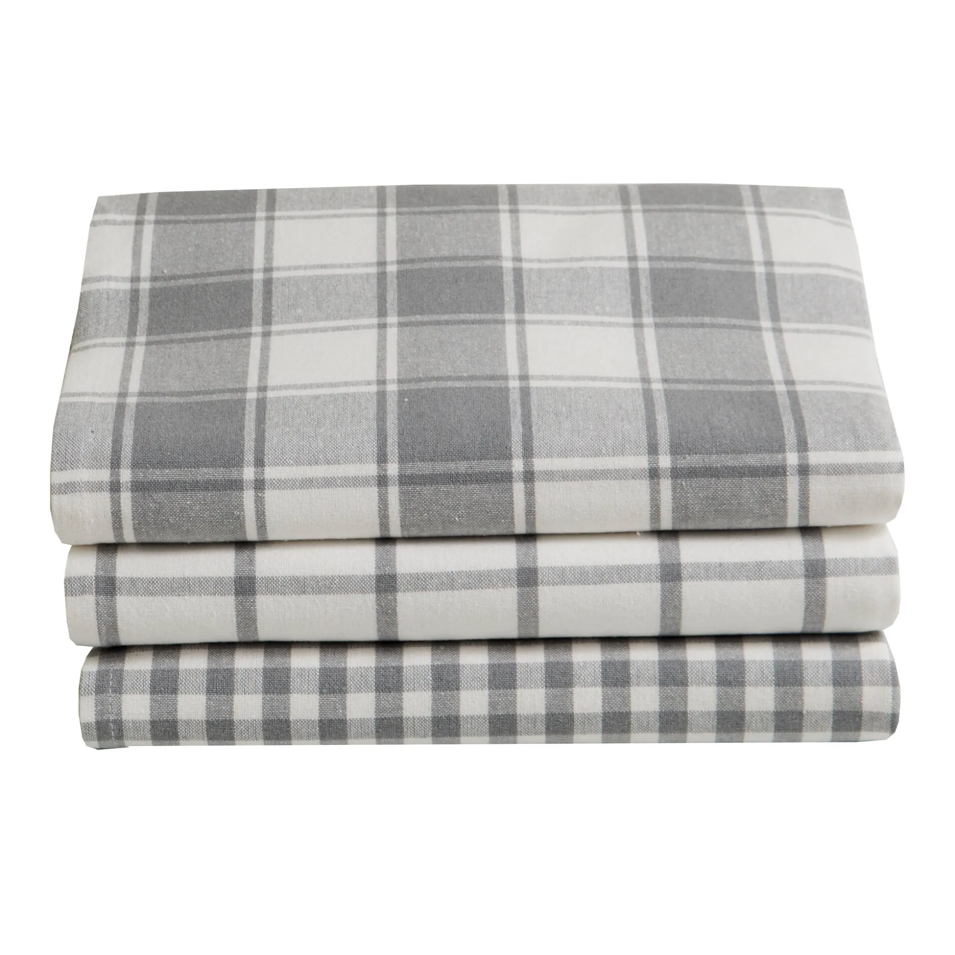 Katoenen droogdoek met ingeweven ruiten - set van 3